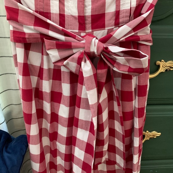 ASOS High Waist Tie Paper Bag Gingham Peg Trousers - Picture 5 of 6